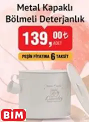METAL KAPAKLI BÖLMELİ DETERJANLIK